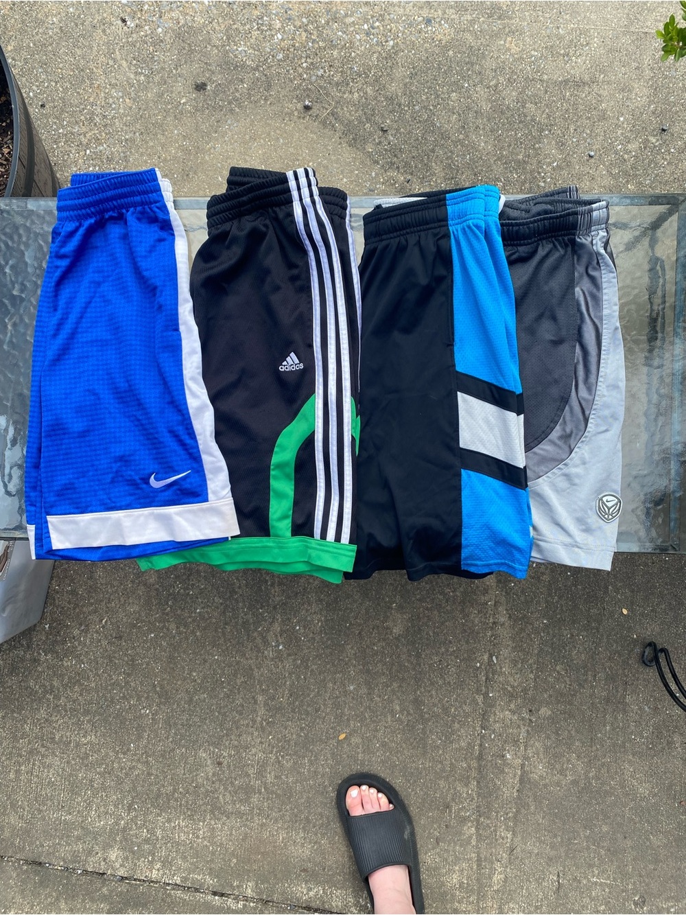 Nike Royal Blue and White Kids Athletic Shorts